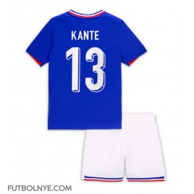 Camiseta Francia Kante #13 Primera Equipación para niños Eurocopa 2024 manga corta (+ pantalones cortos)